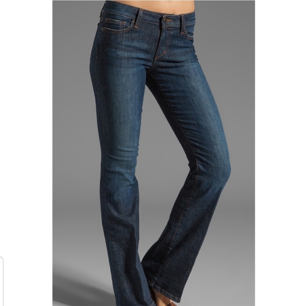 Dark Wash Womens Straight Leg Jeans - Blue